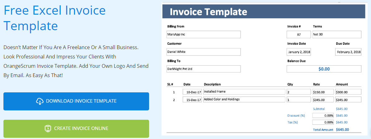 Invoice Template Free Excel from www.orangescrum.com