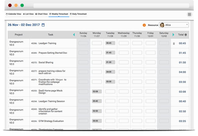 timesheet time tracking tool