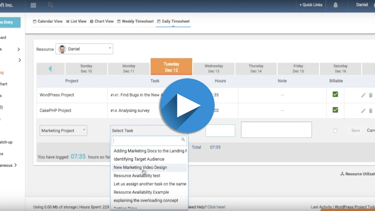 timesheet time tracking tool project management software timesheet