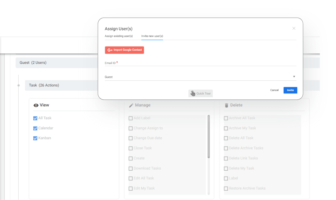 Add guest users at your project management workflow