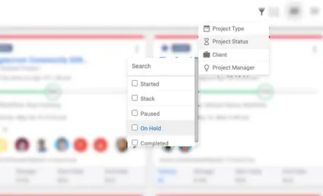 Project Status Filter